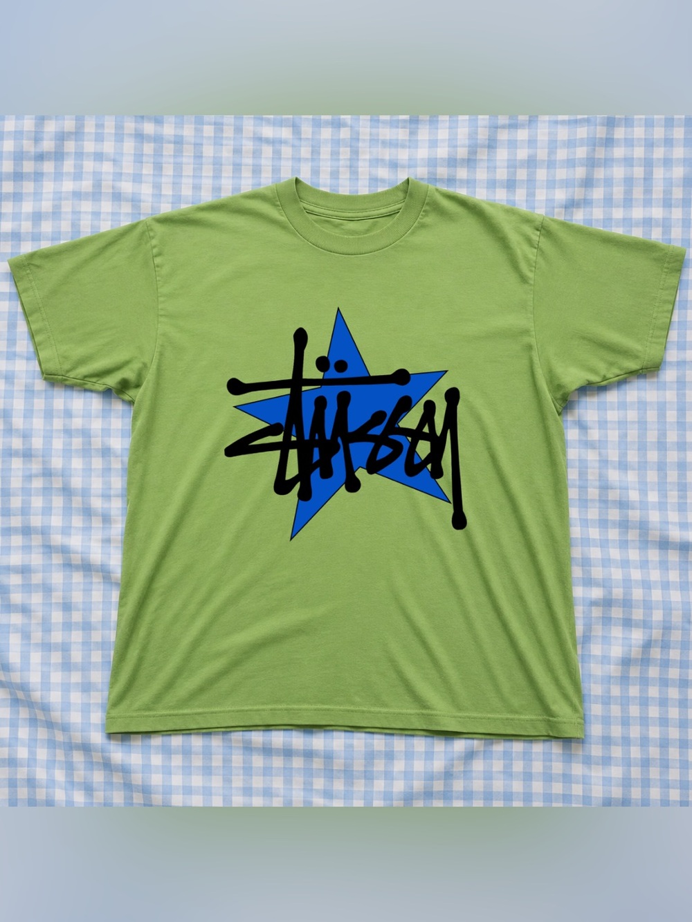 Green Stussy Star Graphic Tee - Unisex Classic Style